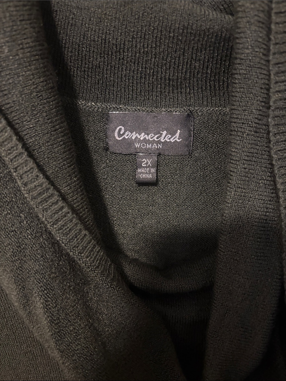 connected apparel Black V-Neck Knit Sweater